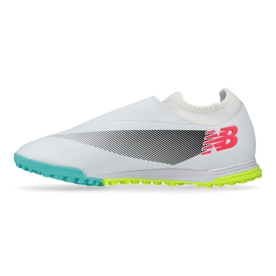 New Balance Furon V7 Dispatch TF - Blanc/Violet/Jaune Fluo