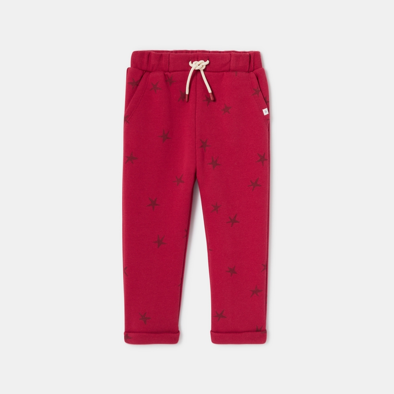 Pantalon en molleton imprimé rouge bébé garçon Absorba