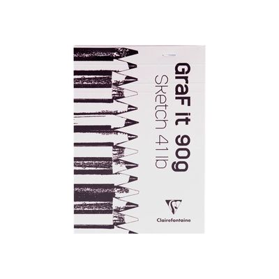 Clairefontaine Graf It - Carnet de croquis - 80 feuilles - A5 - 90 gr - disponible dans différentes couleurs