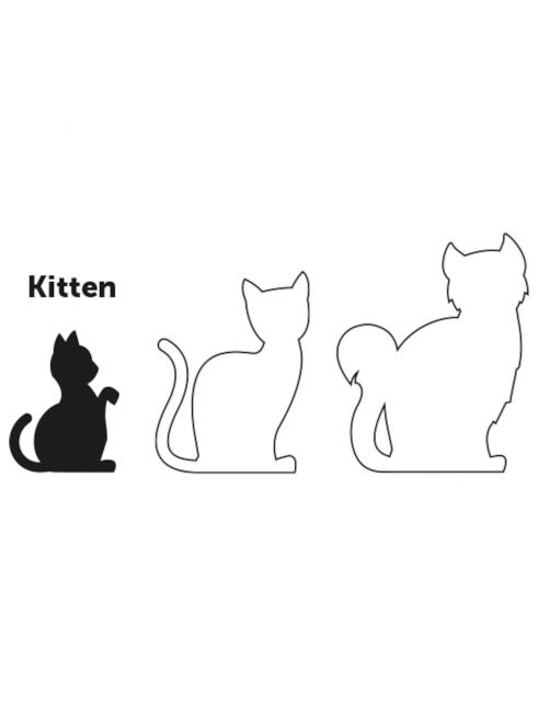 Flamingo Kittenharnas + Lijn Topo Muismotief - Kattentuigje - Paars Print 20-35cm 10mm
