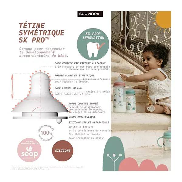 Mamadeira/Chupeta Suavinex Baby Sxpro tamanho G Walk In The Park Verde 360ml