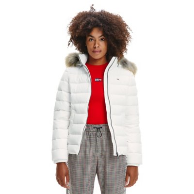 Doudoune femme Basic Hooded Down BLANC TOMMY HILFIGER