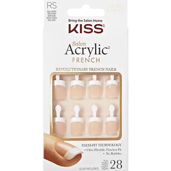 Salon Acrylic French Nails - Power Play