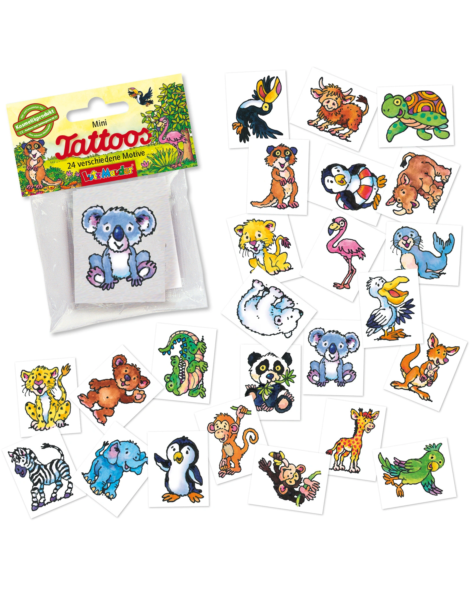 Tattoo-Set ZOOTIERE 24-teilig