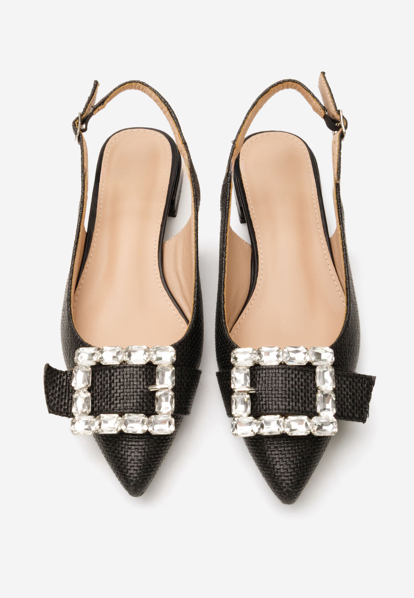 Chaussures slingback noirs Rachell