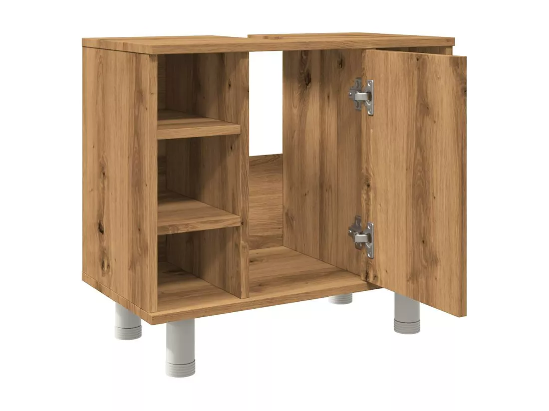 Armoire de salle de bain chêne artisanal 60x32x53,5 cm