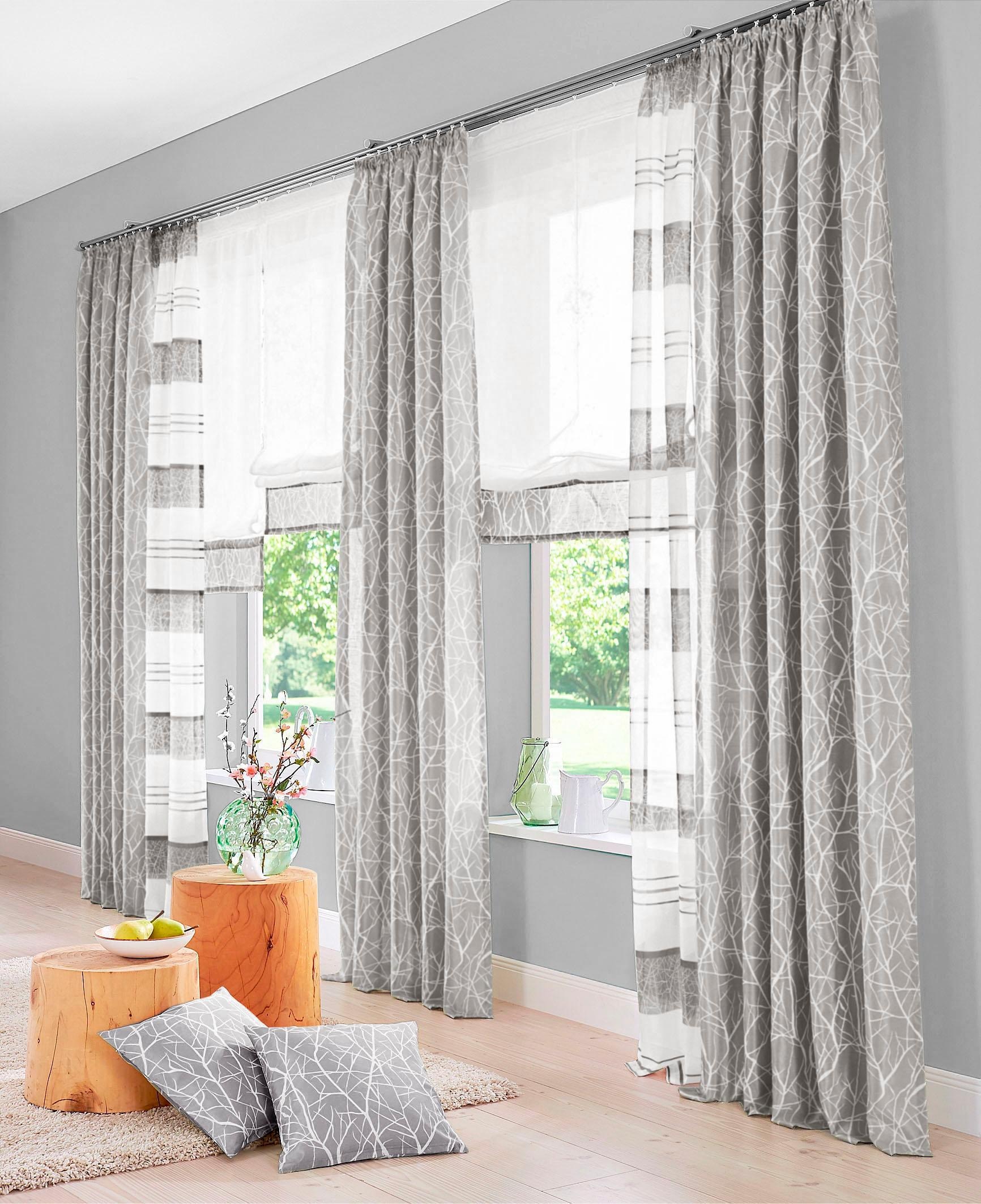 my home Raffrollo »Camposa« mit Klettband Transparent, Voile, Polyester