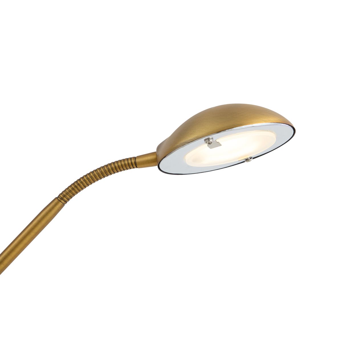 Moderne vloerlamp brons incl. LED 3-staps dimbaar oplaadbaar - Waldorf