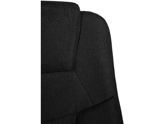 Chaise de bureau - Tissu & Métal chromé - Noir - XL Apoll