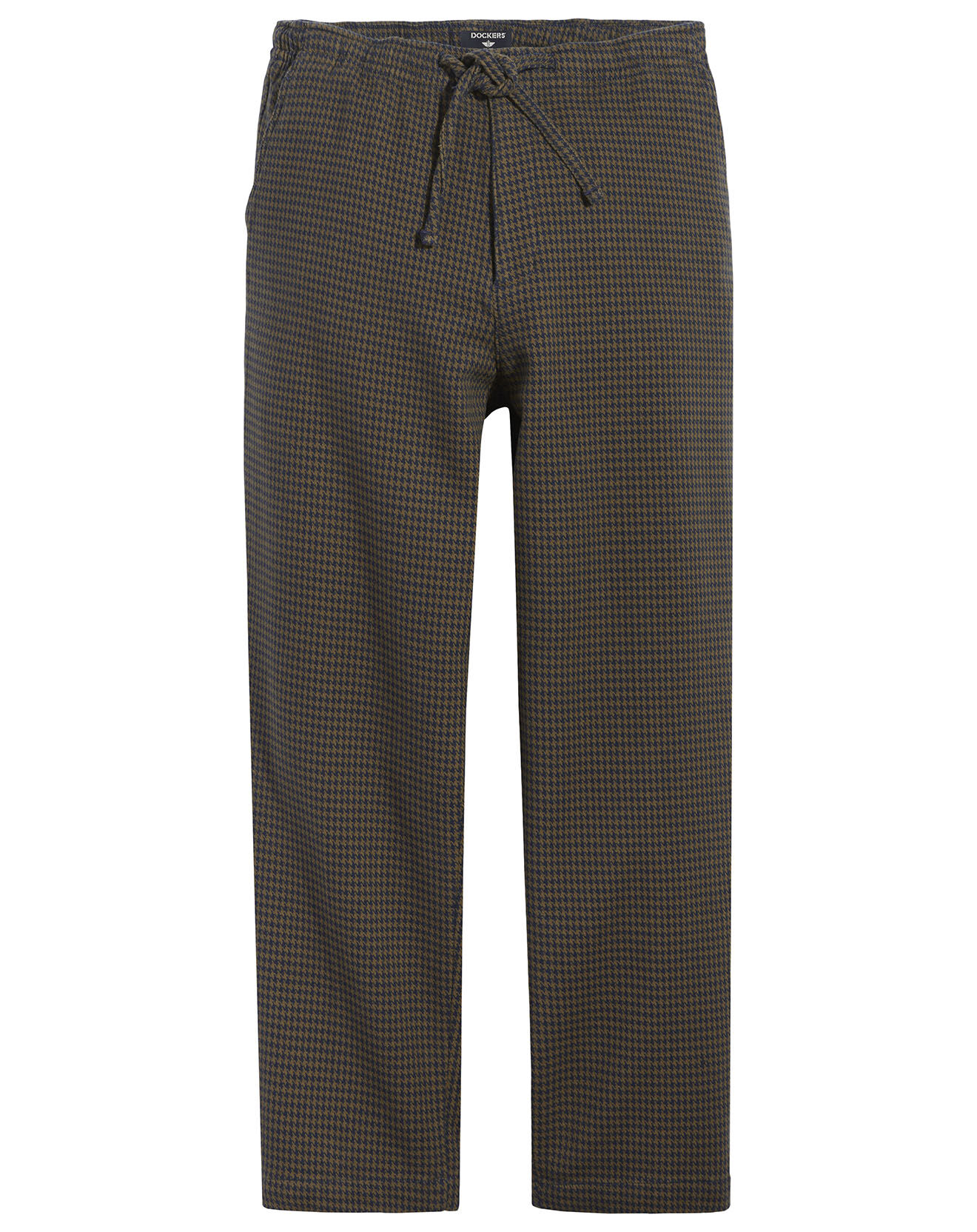 Dockers Pantalon en Coton Bio Pull On imprimé pied-de-poule marron/bleu