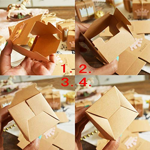(50er Set) Baby Shower Party Geschenk Schachtel Gift Box mit Jute Schnur - Little Prince