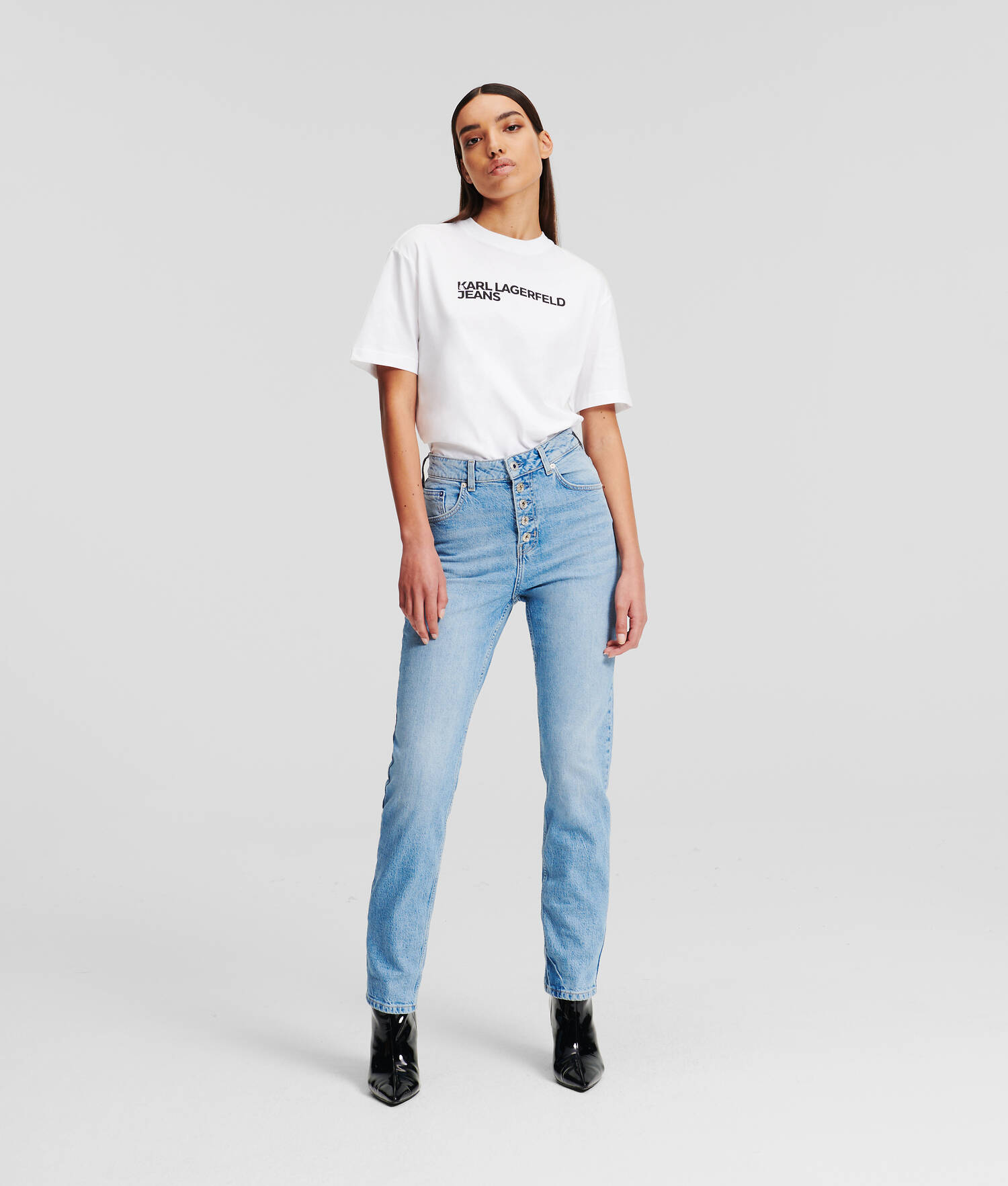 JEAN TAILLE HAUTE FUSELÉ KLJ