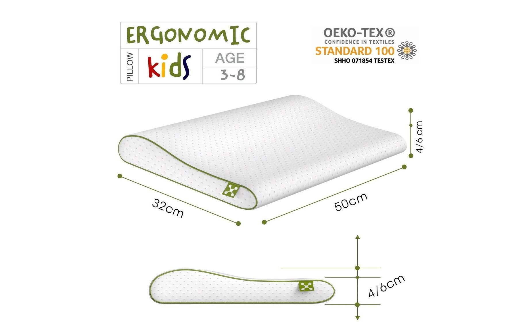 Kissen Kids Ergonomic 50 x 32 cmErgonomisches Schlafkissen
