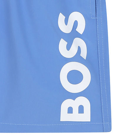 BOSS Badeshorts - Blau m. Weiß