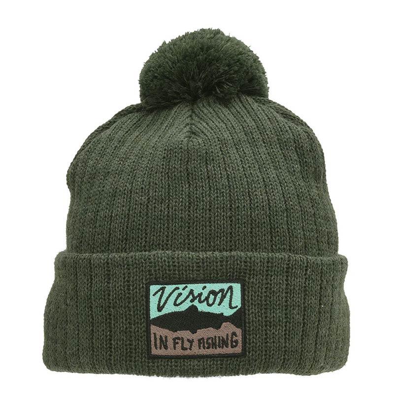 Bonnet Vision Merino Beanie Pompom - Kaki