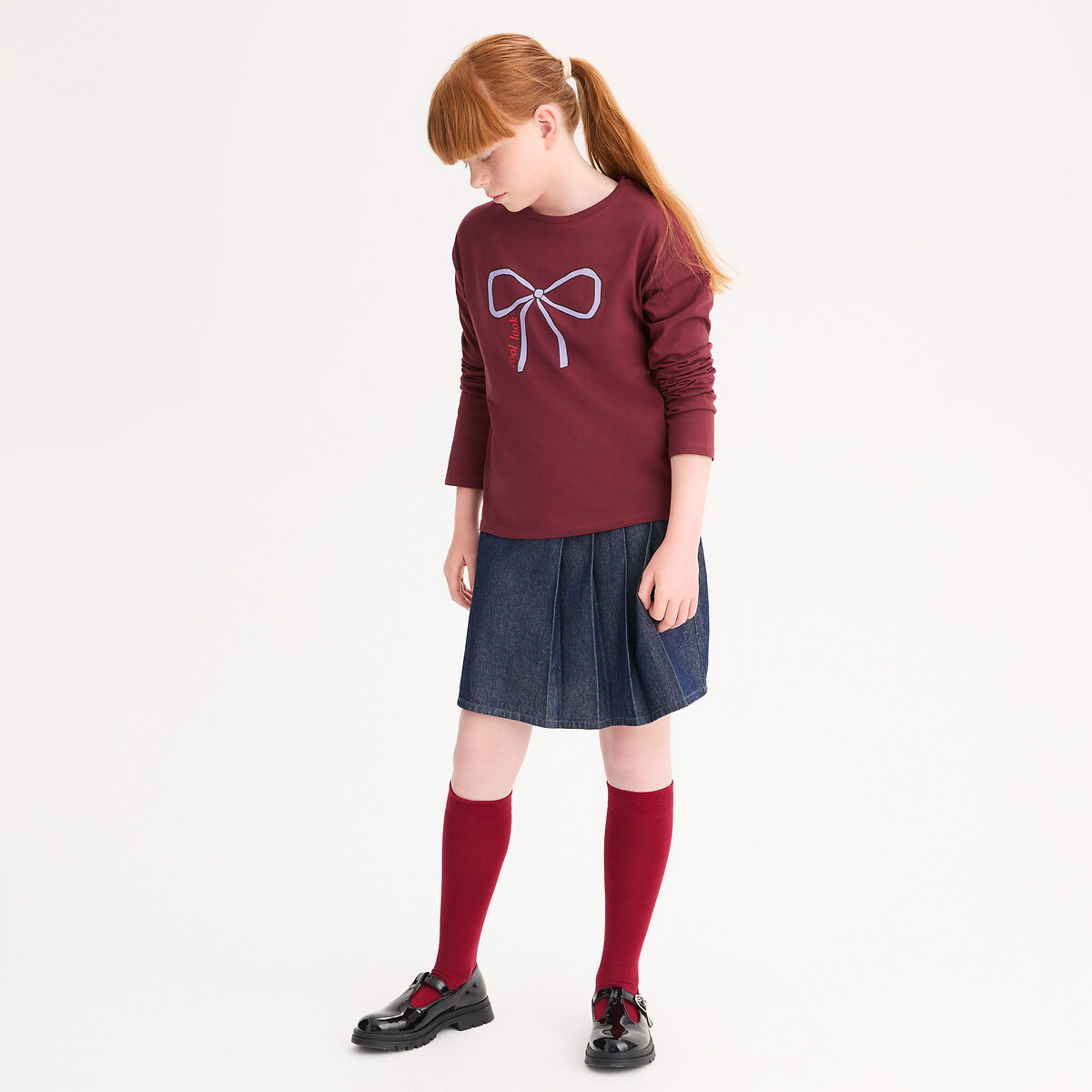 COLEÇÕES LA REDOUTE<br>T-shirt com estampa listrada em lange mouwen