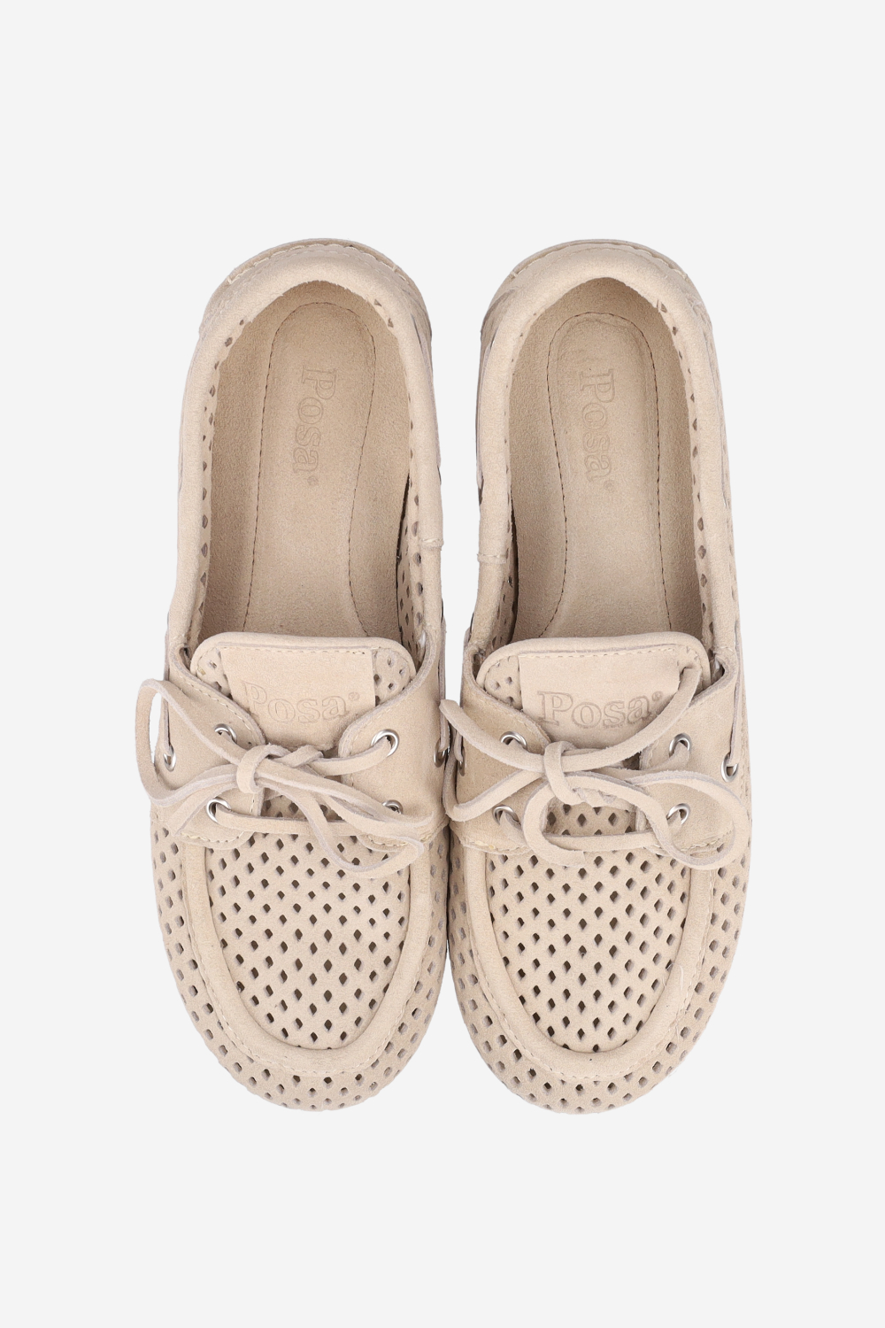 Boat perforated suede loafer