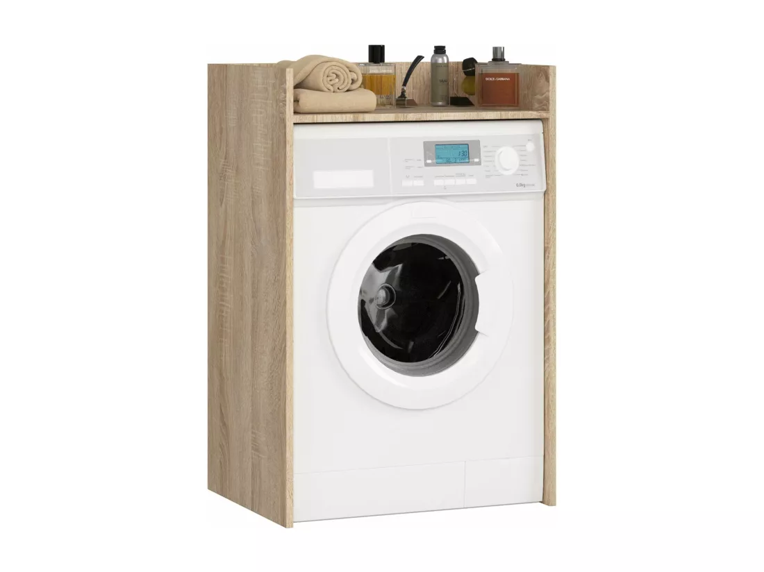 meuble machine a laver 64x50x98 cm 1 étagère bois sonoma