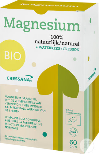 Cressana Magnésium Bio Complément Alimentaire Fonction Musculaire Et Fatigue Capsules 60
