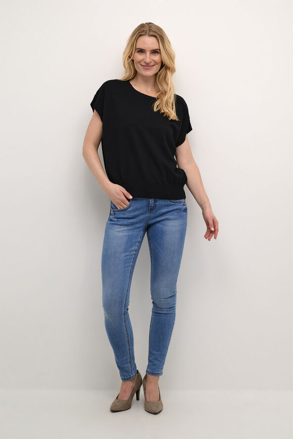 Cream CRDela Knit Waistcoat Pitch black