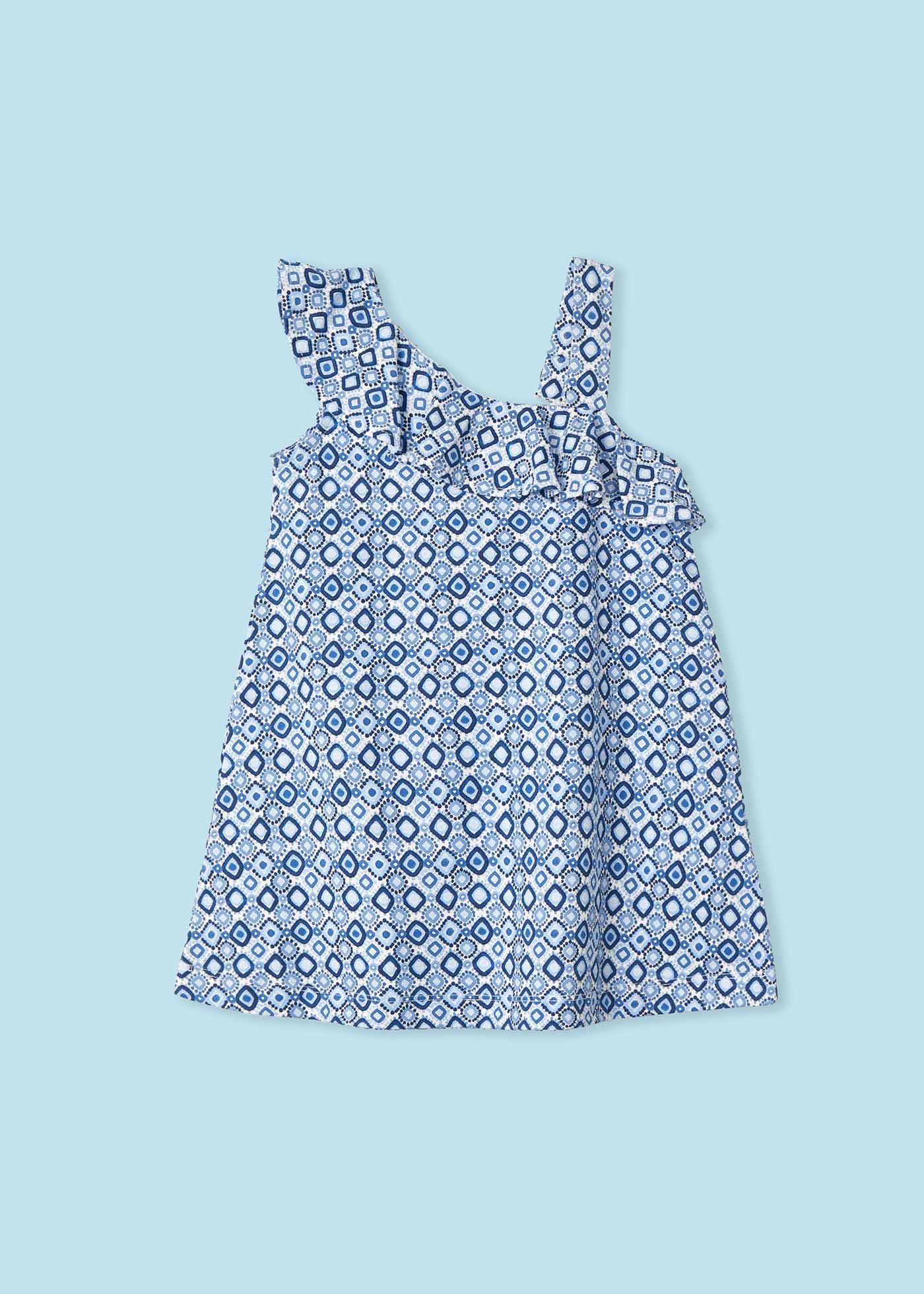 Vestido assimétrico Better Cotton para meninas, cor mel