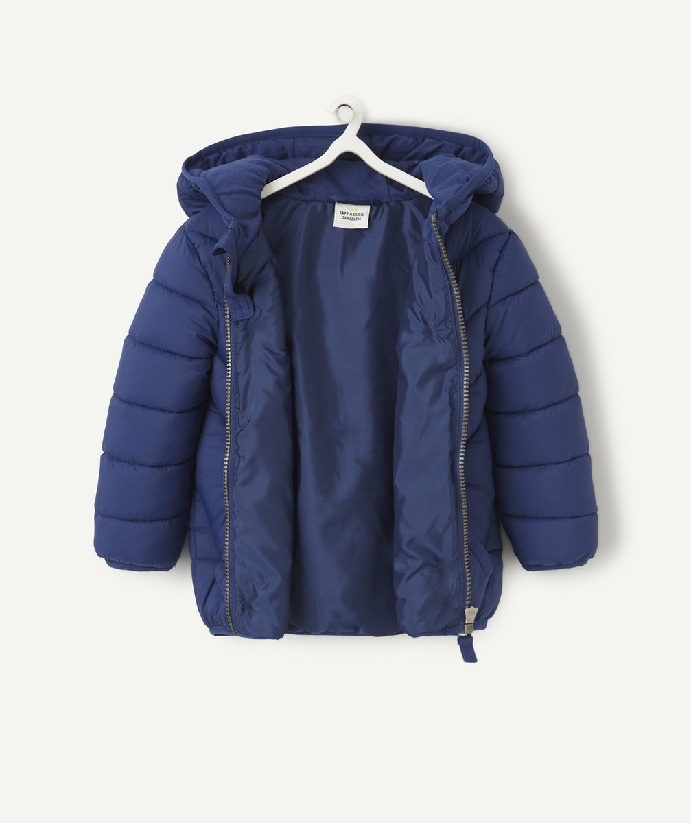 DOUDOUNE À CAPUCHE BÉBÉ GARÇON EN REMBOURRAGE RECYCLÉ BLEU