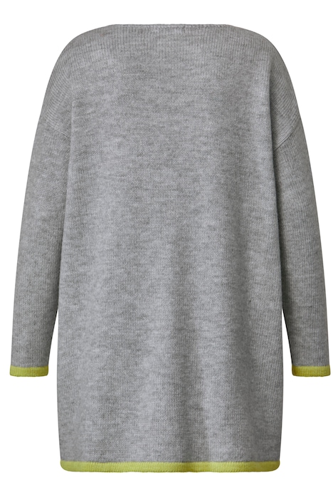 Pullover, oversized, Herzen, V-Ausschnitt, Langarm