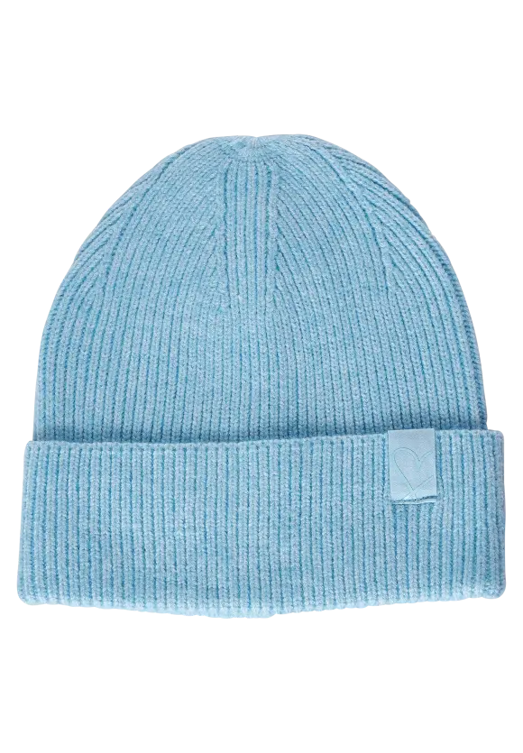 Strick Beanie - light alaska blue melange
