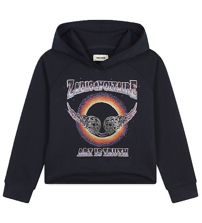 Zadig & Voltaire Kapuzenpullover - Zugeschnitten - Nacht m. Stra
