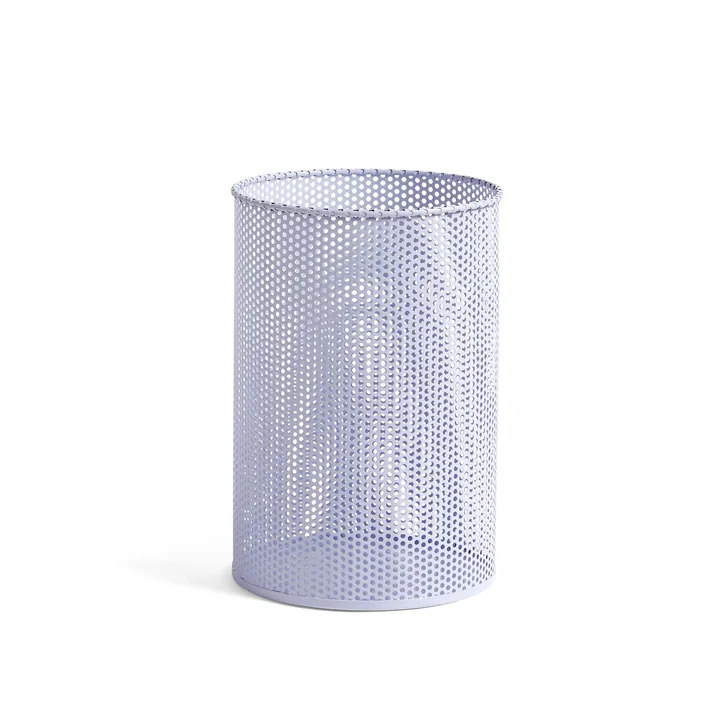 HAY - Perforated Bin L, Ø 30,5 x H 44 cm, hellgrau