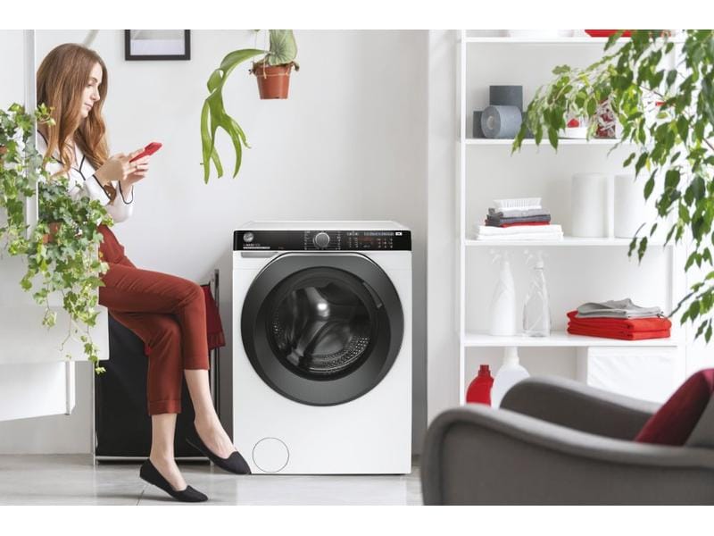 Hoover Waschmaschine HWPD 69AMBC/1-S H-WASH 500 Links Frontloader mit 9 kg Ladekapazität