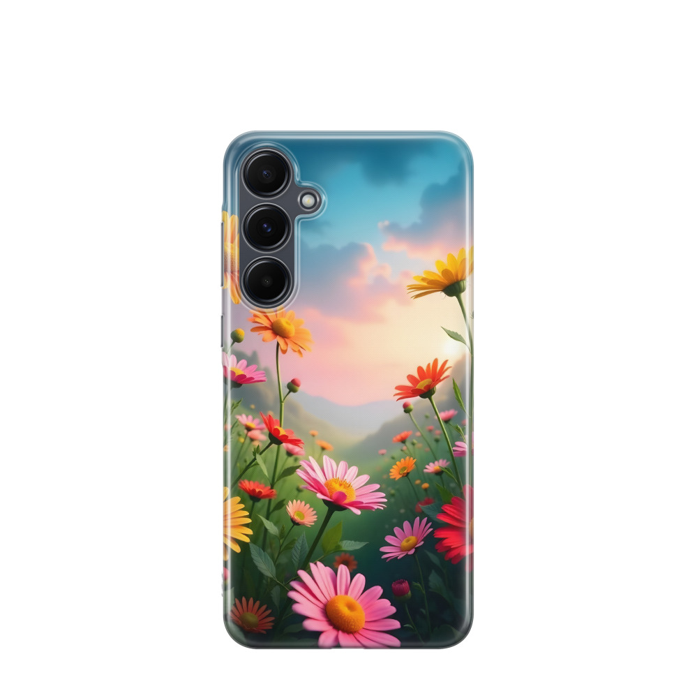 Samsung Galaxy A55 Gummi Hülle Tanz der Gänseblümchen - Versch. Farben