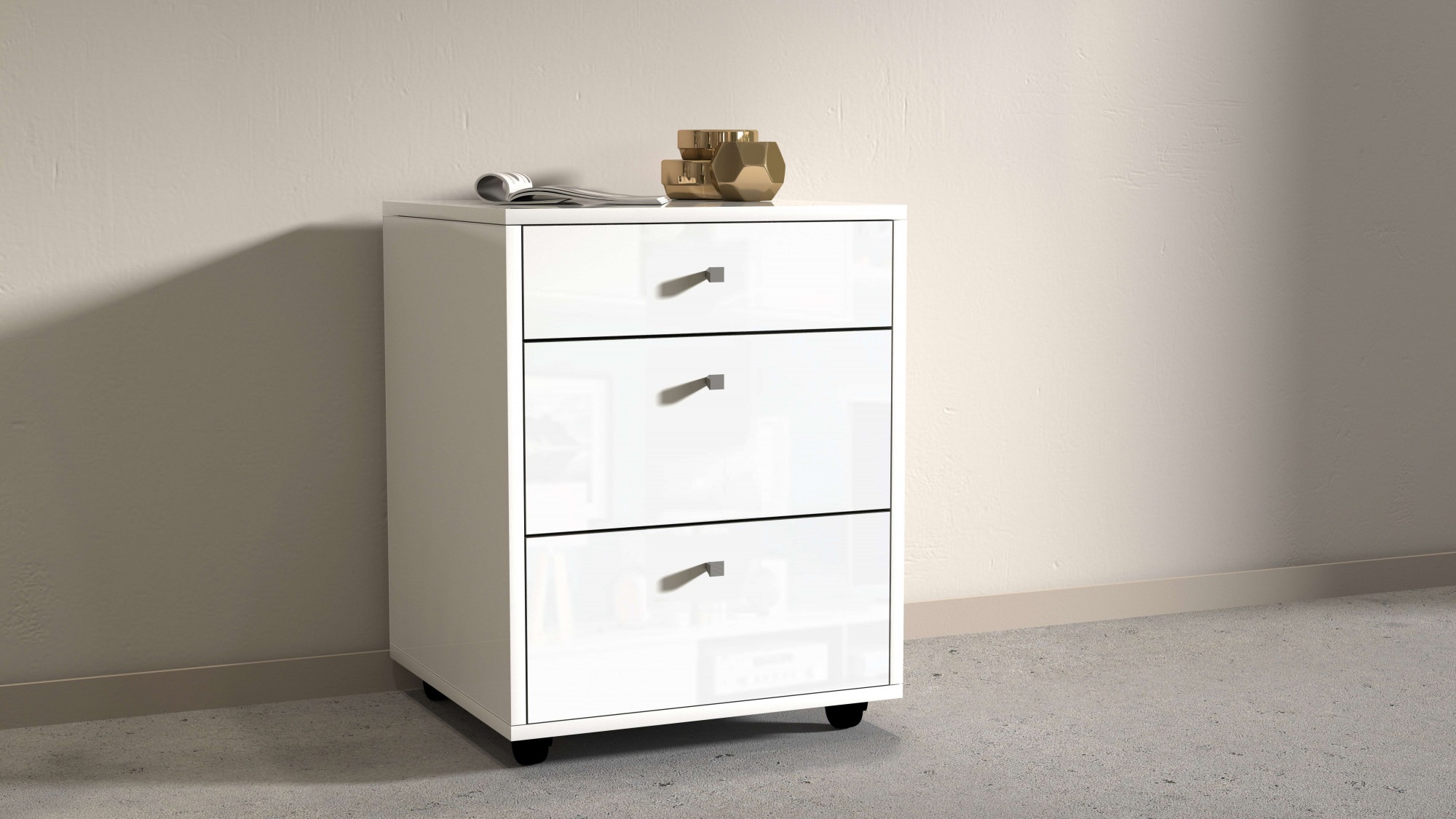INOSIGN Rollcontainer »ESSE« 1 Stk. tlg. mit 3 Schubladen, Schreibtischcontainer, Höhe 61 cm