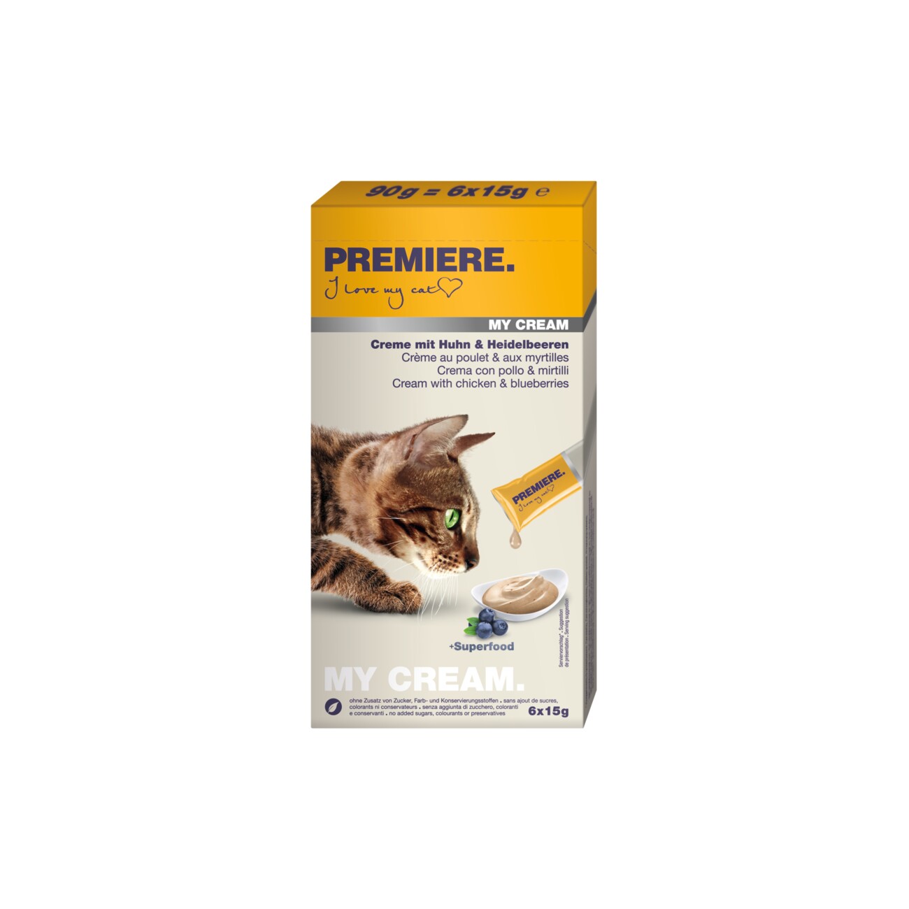 PREMIERE My Cream 11x6x15g Huhn und Heidelbeeren