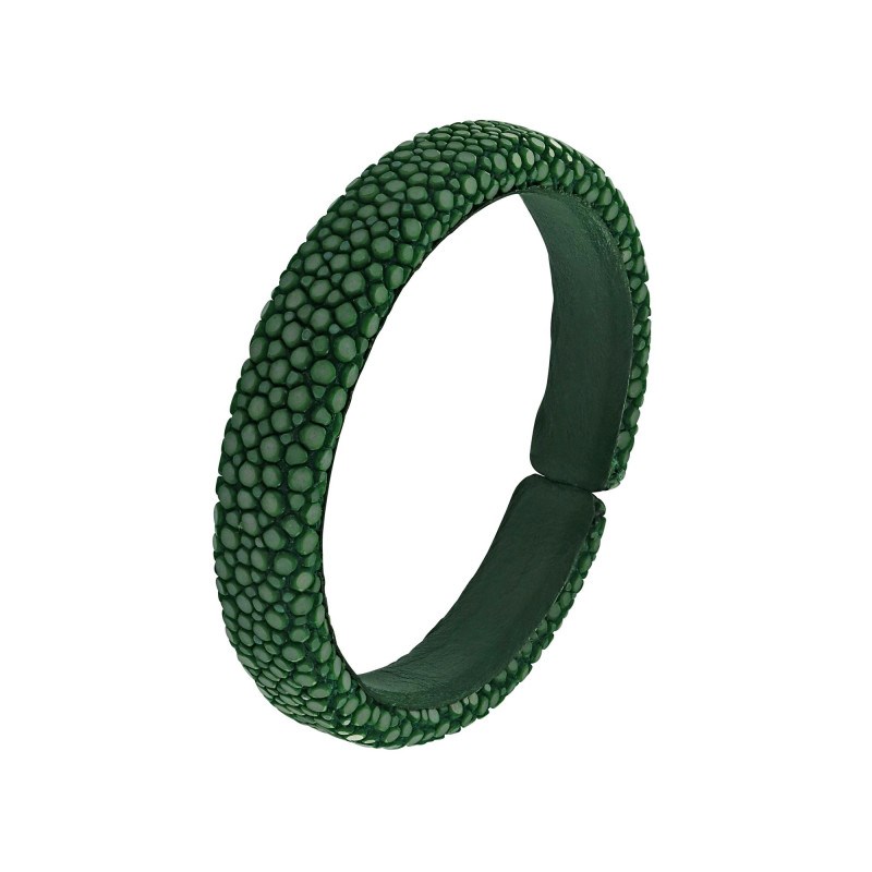 Bracelet Galuchat vert 10
