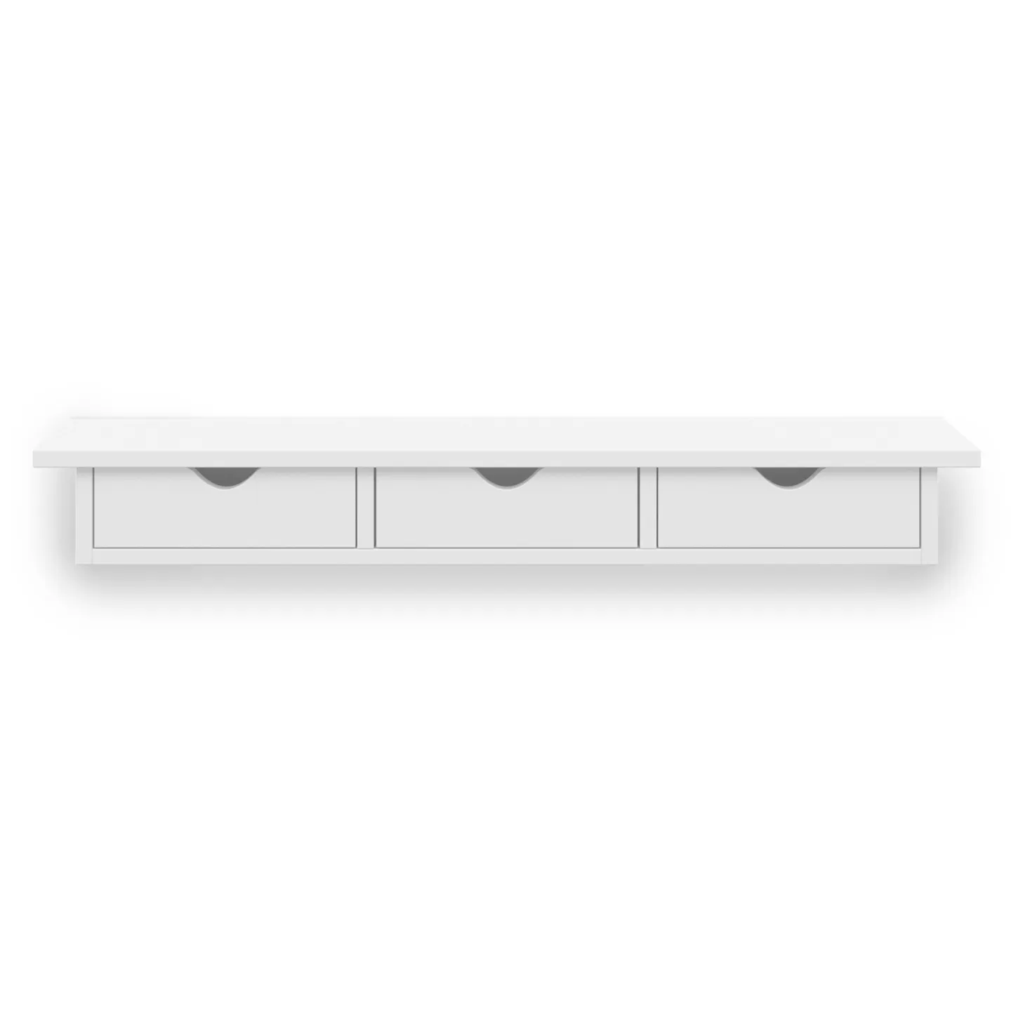 Etagère murale console d'entrée LISE 3 tiroirs blanche