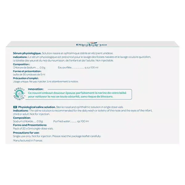Biolane Expert - Sérum Physiologique - Solution nasale stérile - 20 unidoses