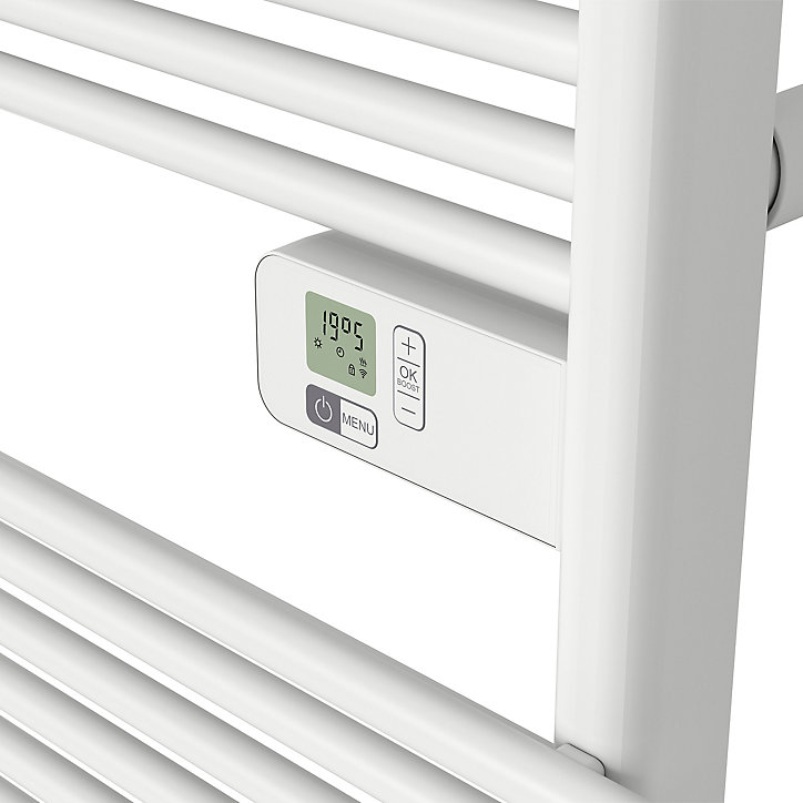 Sèche-serviettes électrique à inertie sèche GoodHome Solna blanc 750W 7 m²