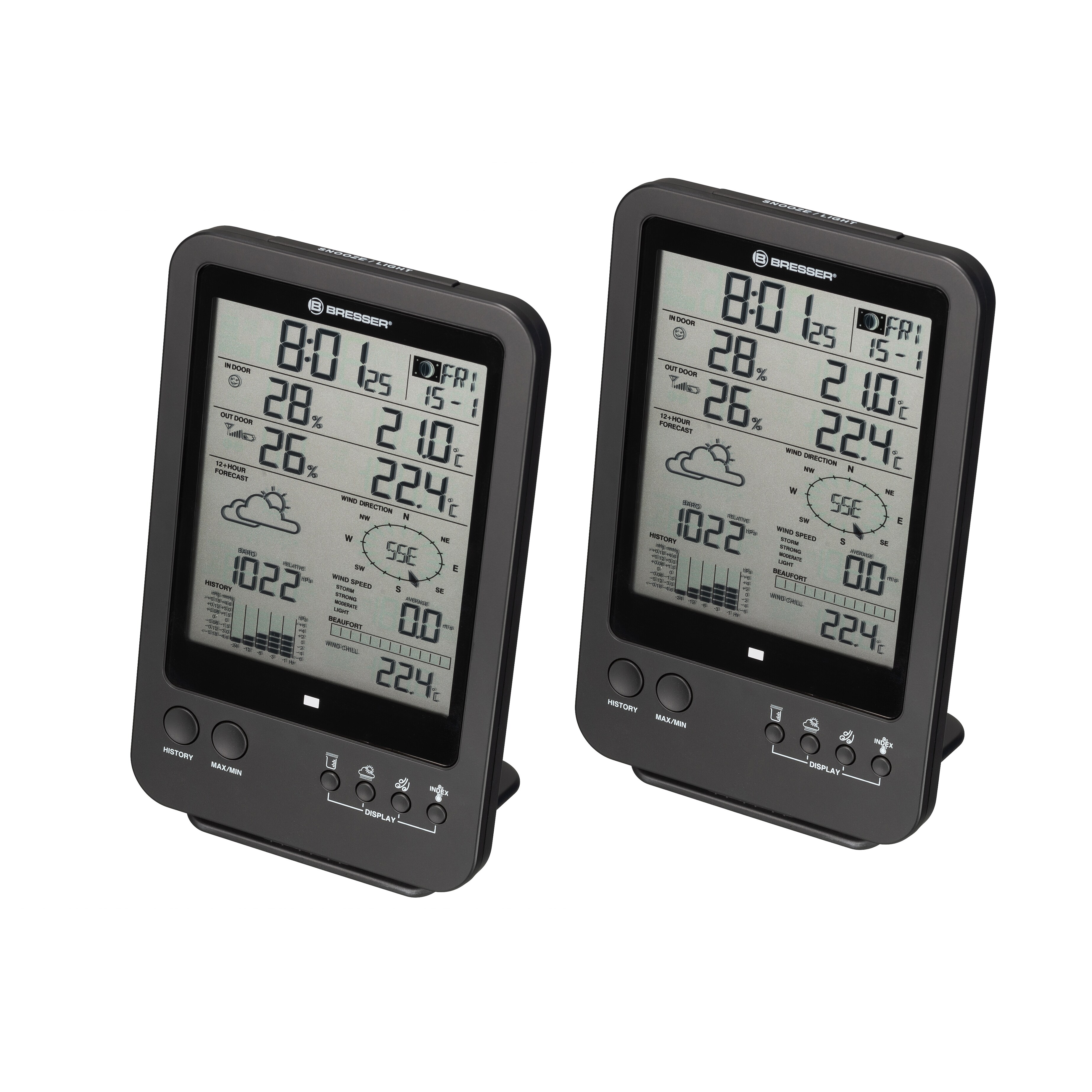 BRESSER 5-in-1-Wetterstation inkl. zusätzlicher Basisstation