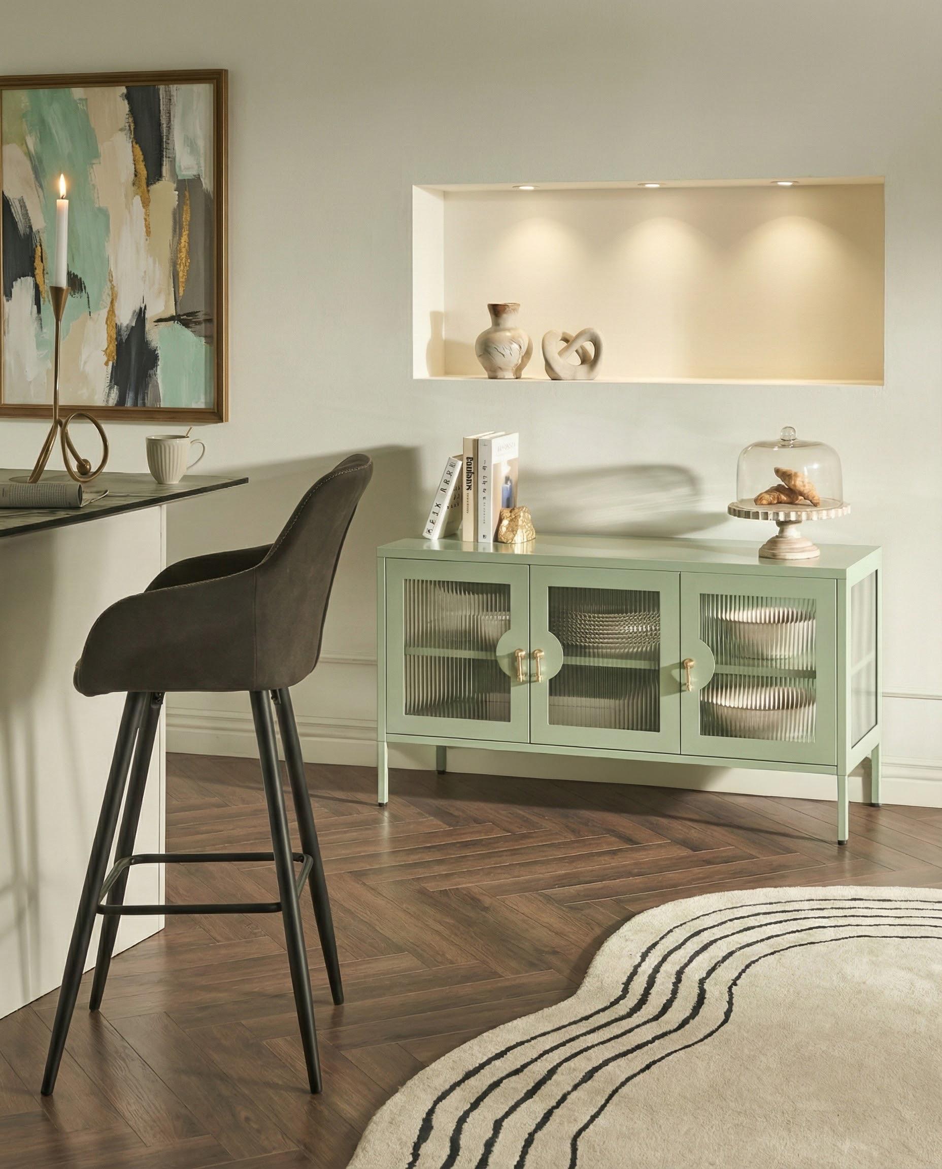 Dressoir met 3 deuren GLEORA Metaal Mintgroen