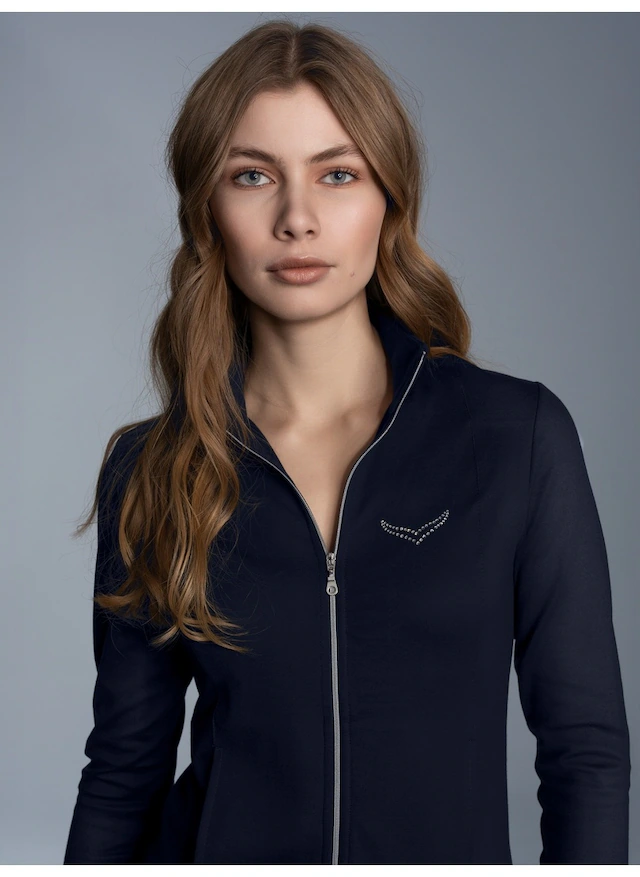 Trigema Sweatjacke »TRIGEMA Jacke mit Kristallsteinen«, 1 Stk.