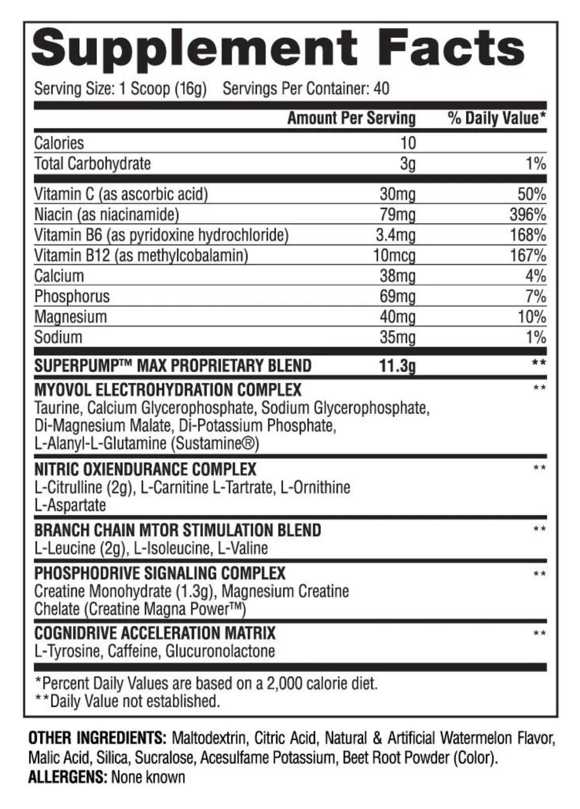 Gaspari Nutrition SuperPump Max 640 g