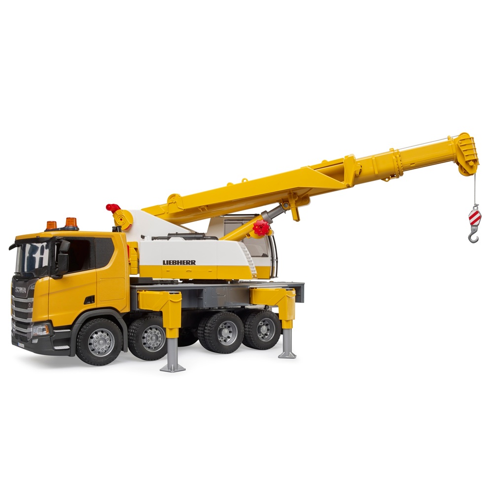Bruder Scania Super 560R Liebherr Kranwagen Spielzeug mit Licht und Sound