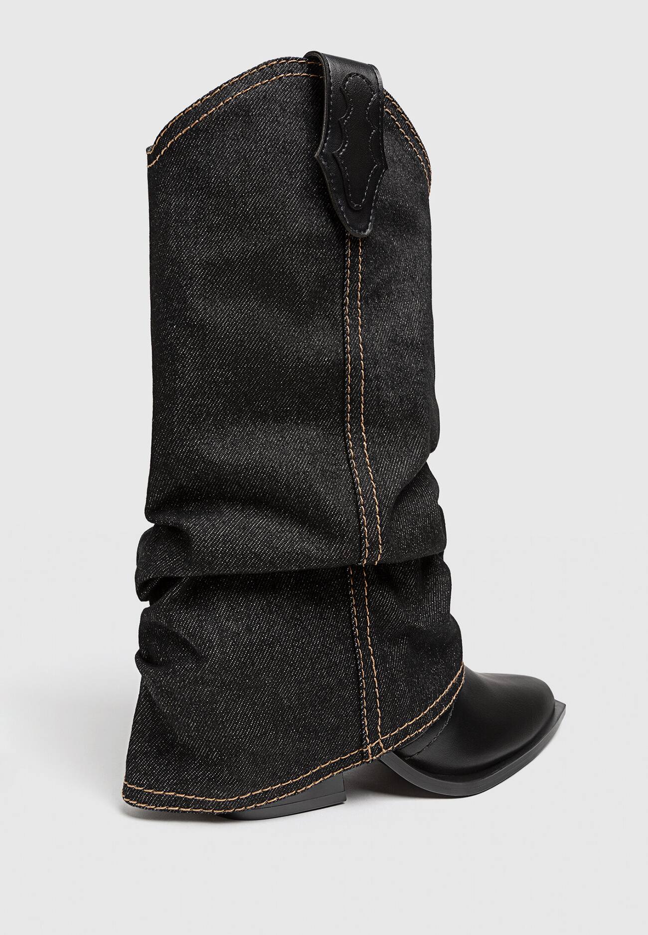 Botas de cowboy de salto alto removíveis