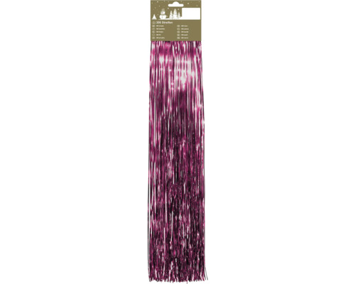 Kerstdecoratie glitter 300 strengen plastic roze