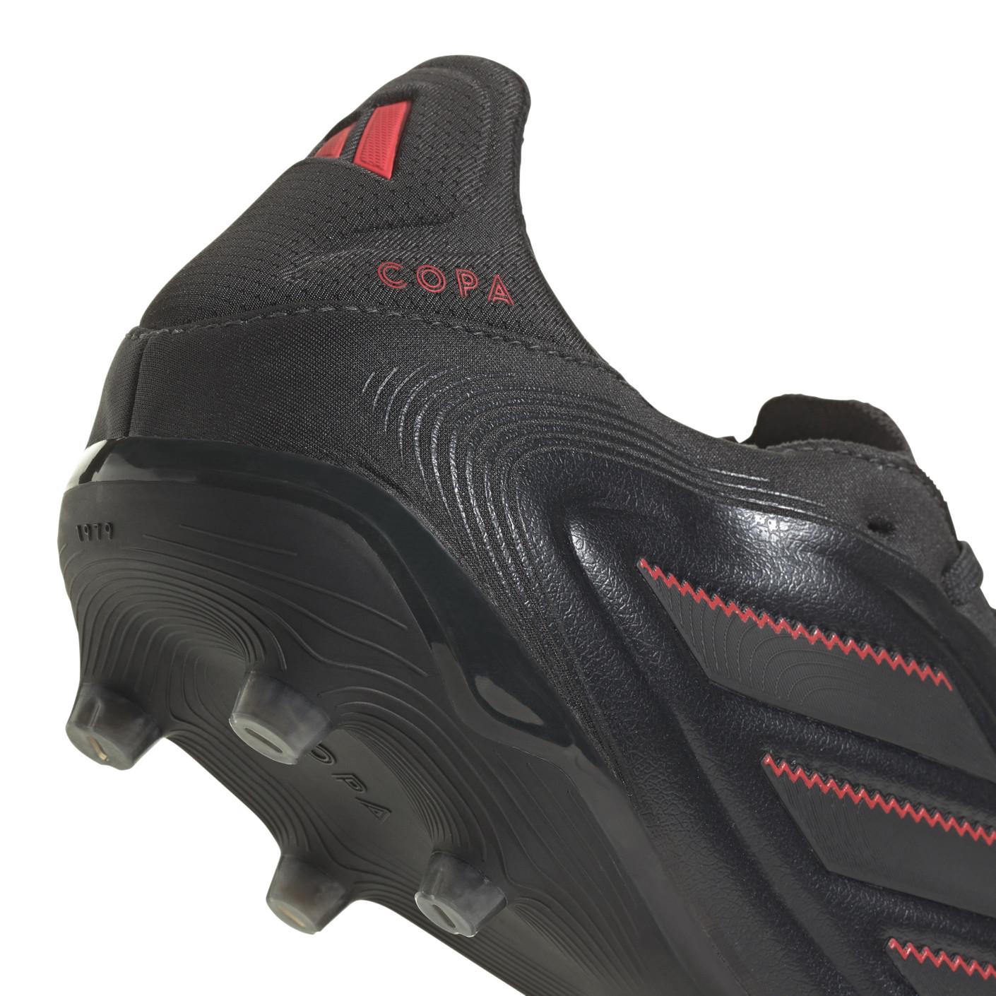 Adidas Copa Pure III Pro Gras Voetbalschoenen (FG) Zwart Donkergrijs Rood