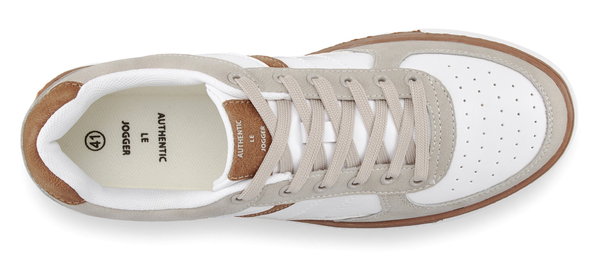 AUTHENTIC LE JOGGER Sneaker in weiß-camelfarben