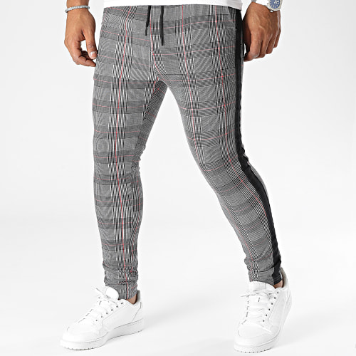 Pantalon Jogging A Carreaux Gris