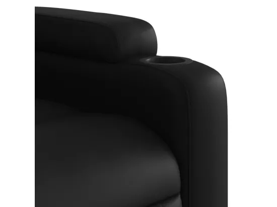 Fauteuil inclinable électrique Noir Similicuir