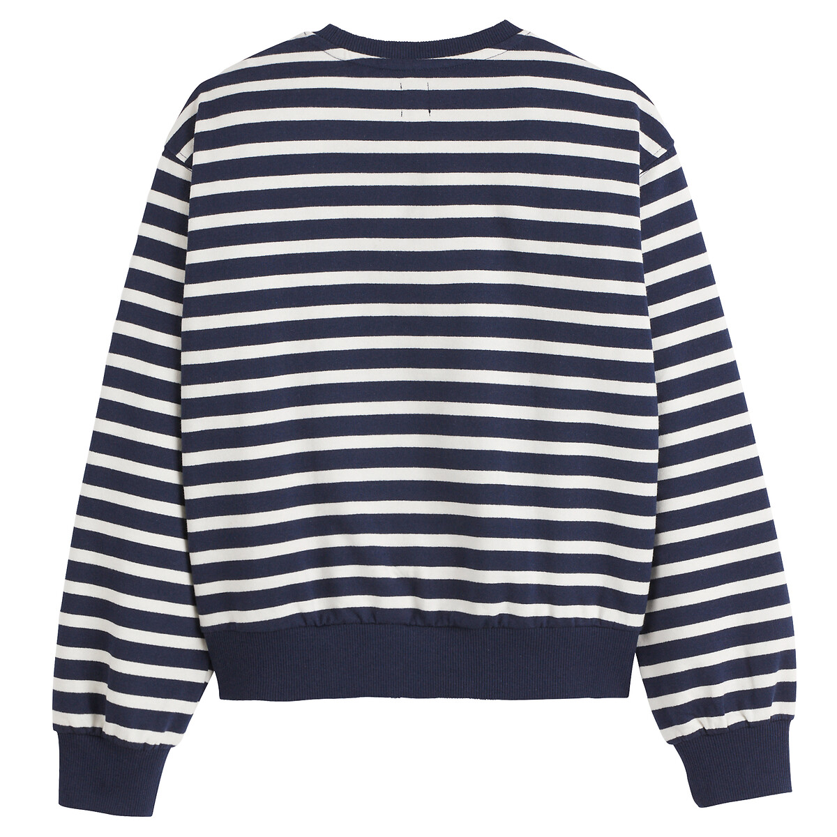 COLEÇÃO LA REDOUTE<br>Suéter listrado de gola redonda em fleece